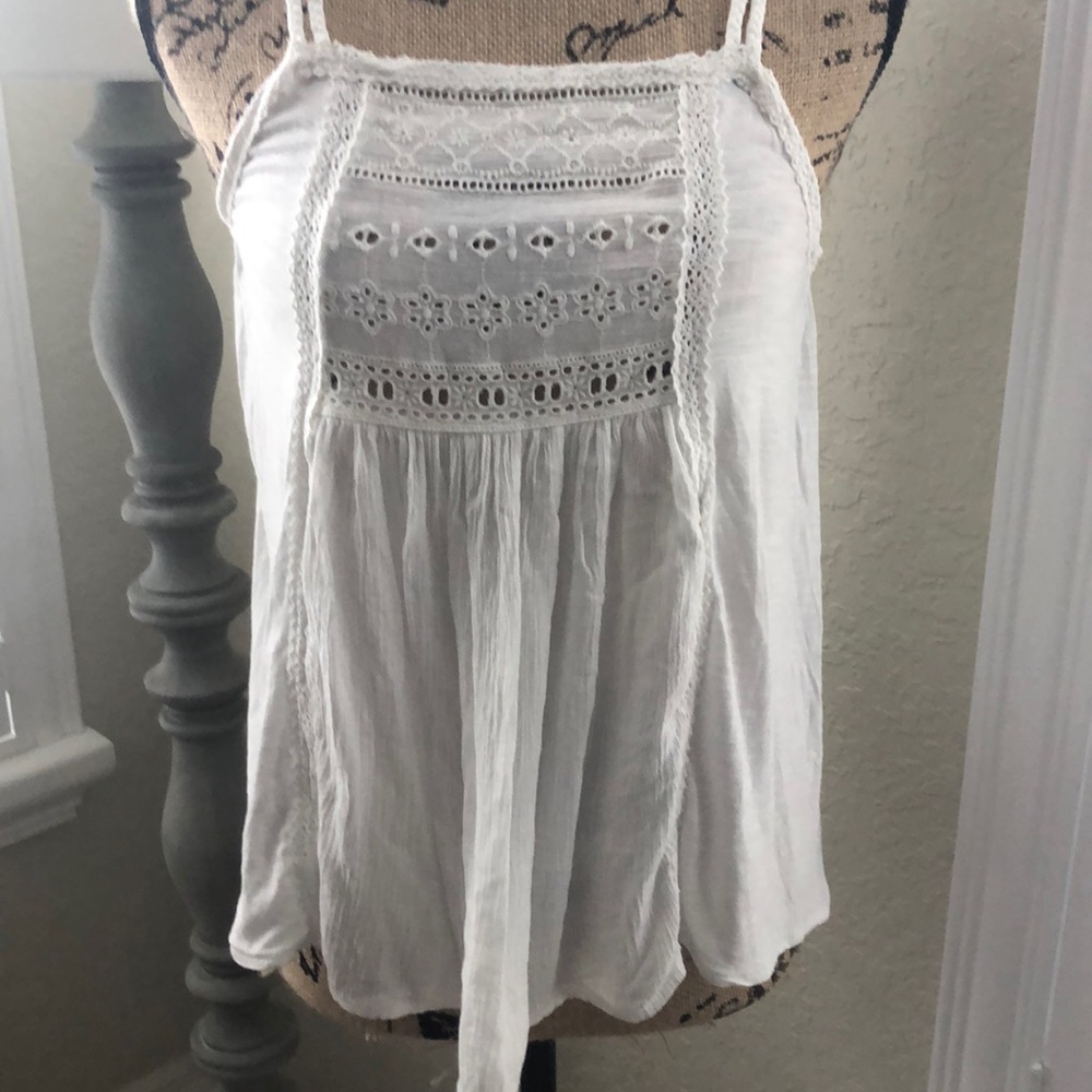 American eagle outfitters white tank top small